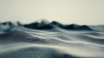 Abstract wireframe landscape depicting digital mesh terrain - Powered by Adobe