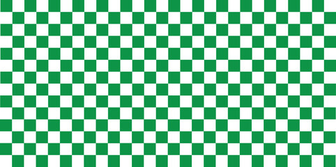 green and white checkered pattern with alternating squares geometric grid design for transparency background texture and retro decoration