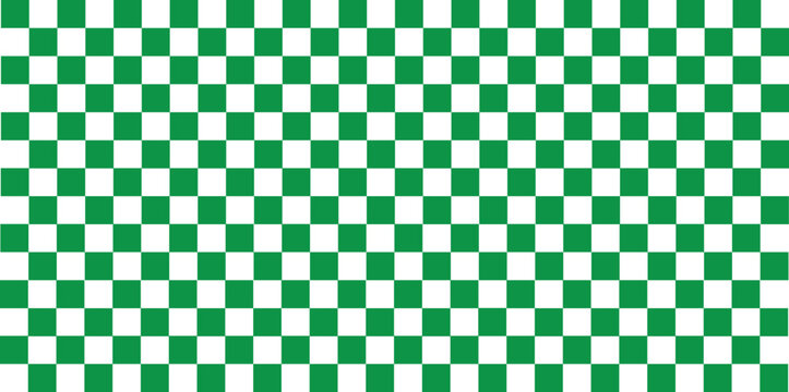green and white checkered pattern with alternating squares geometric grid design for transparency background texture and retro decoration