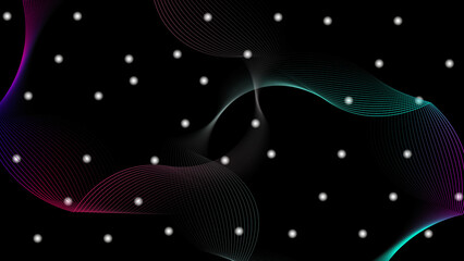 Abstract blue and purple wave background with glowing stars and bright glitter snowflakes design for Christmas holiday decoration