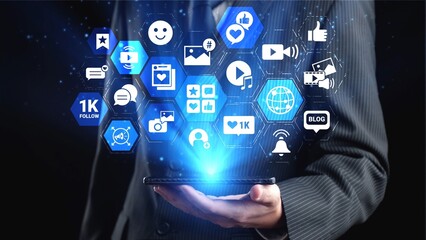 Concept of social media revolutionizes digital communication. This platform enables global connectivity, enhancing social media strategies for effective marketing and engagement. Gist