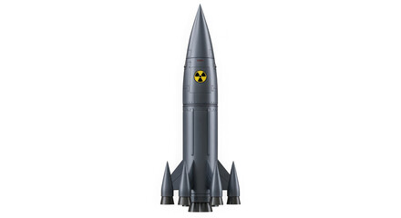 Nuclear missile with a radiation symbol