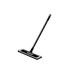 Dust Mop Icon Silhouette