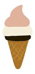PNG Icecream cone illustration dessert simple.