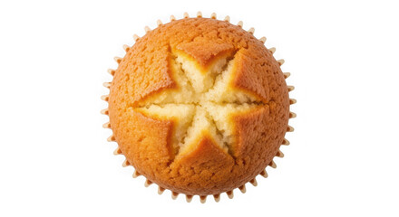Freshly baked muffin with star pattern