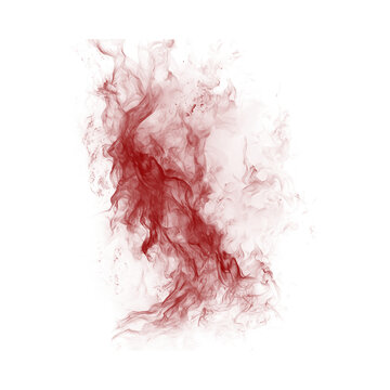 Ethereal Crimson Flows Abstract Blood Red Cloud Formation on Black Background Fantasy Dark Art Mist Magic Mystery Horror