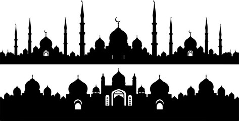 Islamic Mosque Silhouette Art