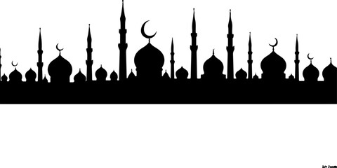 Islamic Mosque Silhouette Art