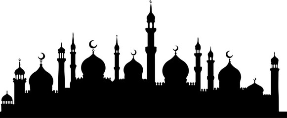 Islamic Mosque Silhouette Art
