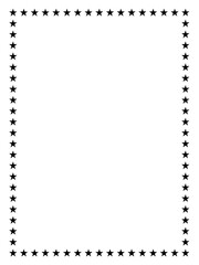 Star border blank photo frame isolated on white background 