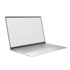 Fototapeta premium Sleek Modern Laptop with Blank Screen for Creative Use and Design
