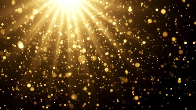 Golden Sparkle Burst Animation: Radiant Light Effects