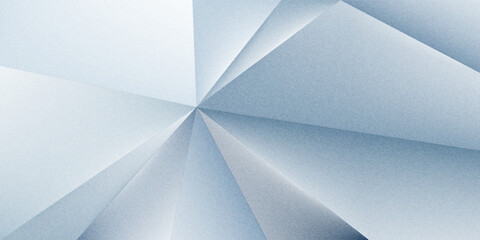 Fototapeta premium Light pastel soft pale dusty gray blue silver white abstract pattern background. Geometric shape. Line stripe angle facet triangle fold. Color gradient. Noise grain. Business, tech. Design. Minimal.