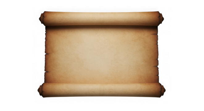 Blank old parchment scroll