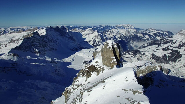 swiss alps in winter