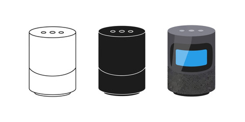 Smart Home Device Illustration for Technology and Modern Living Conceptual Design Resource