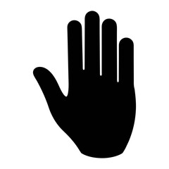 Black hand silhouette vector illustration for medical design and hand gesture graphic resources