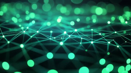 Digital network connecting data points in an abstract cyberspace - Powered by Adobe