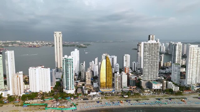 Bocagrande Historic Cartagena From Above &ndash; Colonial Architecture & Caribbean Coastline