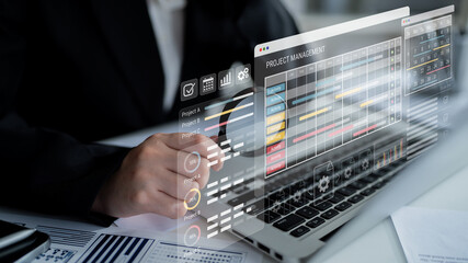 Smart project management dashboard visualizes timelines, monitors progress, and enhances workflow coordination to improve project efficiency, organization, and overall productivity. Parse