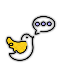Graphic Design, Bird, Communication, Social Media, Digital Art, Whimsical, Minimalist Style