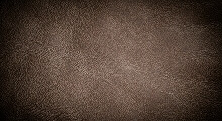 Luxurious Dark Brown Textured Leather Background Featuring Fine Grain Detail and Subtle Vignette Effect Highlighting the Rich Chocolate Color and Durable Material Quality Ideal for Premium D