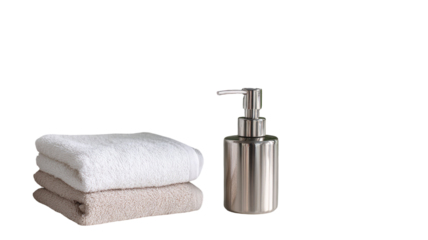 shower gel and soap on the white background