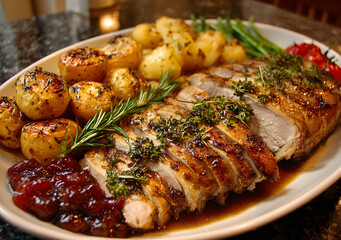 Christmas turkey dinner