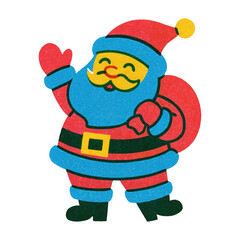 Obraz premium PNG Cheerful Santa Claus illustration