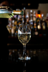 alcohol at the bar