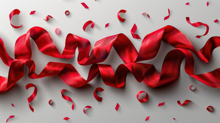 A romantic heart shape vector illustration of red blood cells flowing through petals, a symbol of love and Valentine's Day