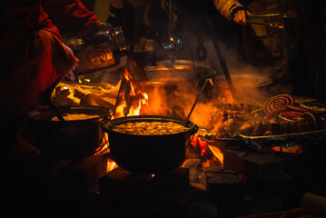 cooking in the fire