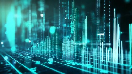 Data analytics performing financial analysis with digital charts - Powered by Adobe
