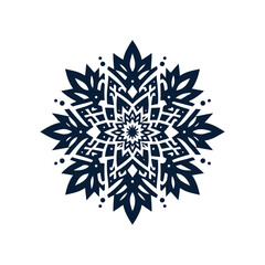 snowflake mandala vector silhouette clip art logo design illustration. snowflake mandala abstract design collection