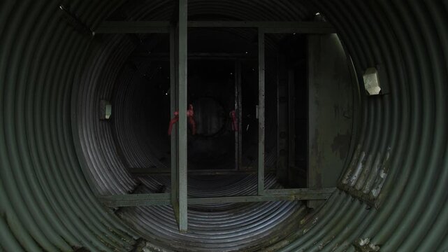 Russian military bunker background interior 4k