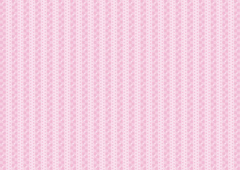 ドットとスクエアのストライプ（ピンク）