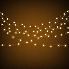 Glowing string lights decoration