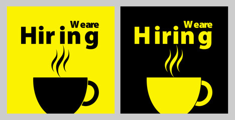 We are hiring job vacancy social media post or square web banner template vector design