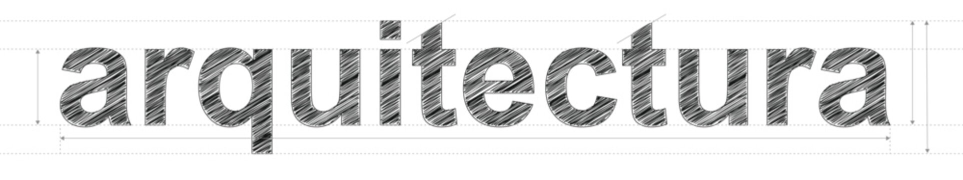 Arquitectura Word with Precise Typographic Measurement Lines for Technical Drawing Education