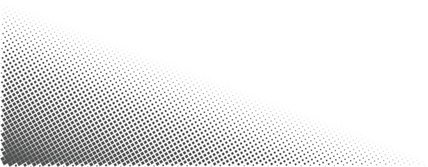 Abstract diagonal gradient halftone pattern A gradiant of black and white dots creating a textured abstract background with varying Pixelated wave shadow texture. Abstract halftone gradation pattern 
