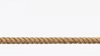 Plain brown rope against a white background.