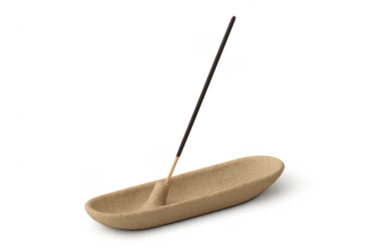 Incense stick in holder for aromatherapy relaxation