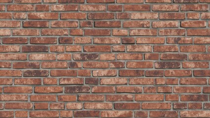 Fototapeta premium Brick wall pattern with red and brown bricks.