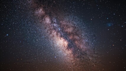 Milky Way galaxy visible at night with stars and cosmic dust. Astronomy and space exploration concept. The galaxy and universe. The concept of space and astrophysics.