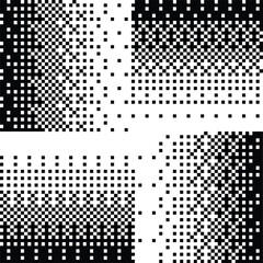 Abstract diagonal gradient halftone pattern A gradiant of black and white dots creating a textured abstract background with varying Pixelated wave shadow texture. Abstract halftone gradation pattern 