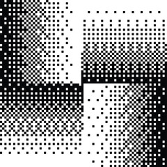 Abstract diagonal gradient halftone pattern A gradiant of black and white dots creating a textured abstract background with varying Pixelated wave shadow texture. Abstract halftone gradation pattern 