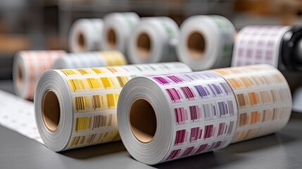 A large printing machine operates smoothly in a tech-filled workshop, producing vibrant prints with modern technology