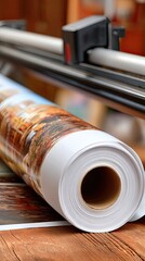 Brightly colored paint canisters are lined up on a shelf, ideal for artists to choose their favorites for upcoming projects