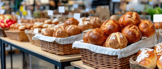 Croissants lie on a rolling pin, surrounded by kitchen essentials, showcasing a warm and inviting baking atmosphere