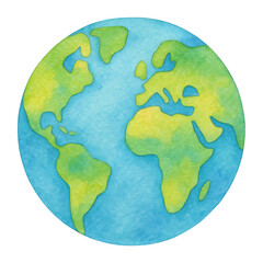 Naklejka premium PNG Colorful watercolor world map illustration.
